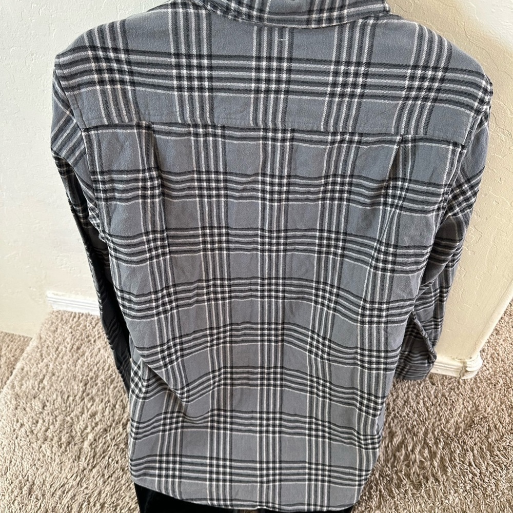 Men’s New Plaid Hurley Long Sleeve Shirt Organic Size Medium M NWT - Picture 3 of 6